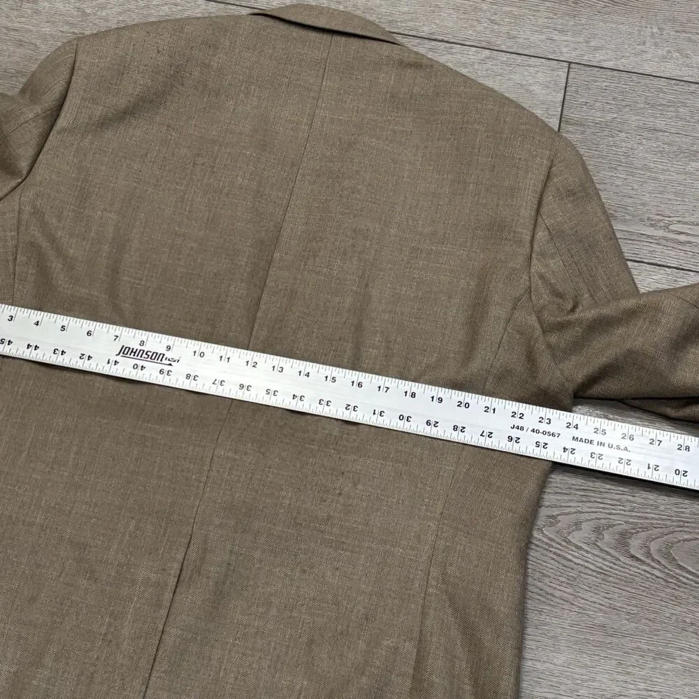 Vintage Lauren Ralph Lauren Jacket Men's 46L‎ Brown Blazer Linen Poly Blend
